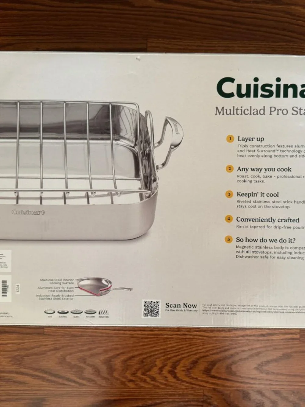 Multiclad Pro Triple Ply Stainless Cookware 16-inch Roasting Pan Skillet